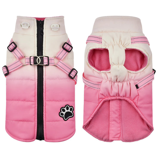 SnugPaws™ Winter Dog Jacket with Built-in Harness - Waterproof Dog Coat