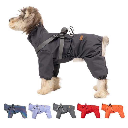 RainSafe™ Waterproof Dog Raincoat with Harness