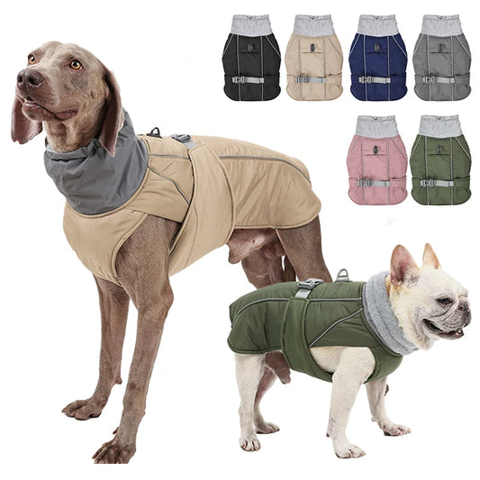 LuxWarm™ Waterproof Dog Jacket - Soft Padded Reflective Winter Coat